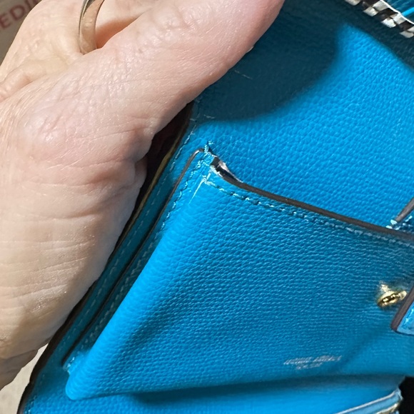 Henri Bendel Blue Wristlet Wallet with lipstick slot - Picture 7 of 10